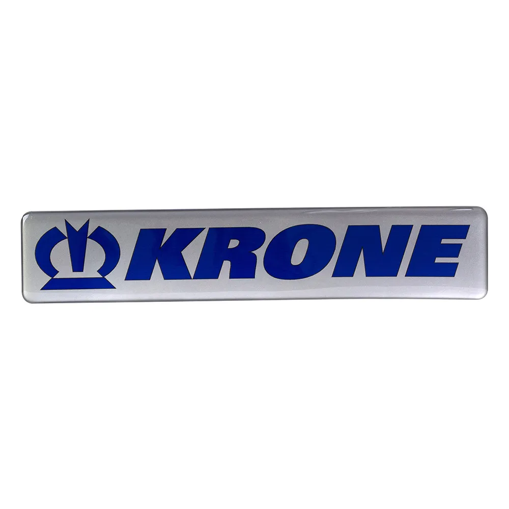 Объемная наклейка VT KRONE (200х40мм, серо-синяя)