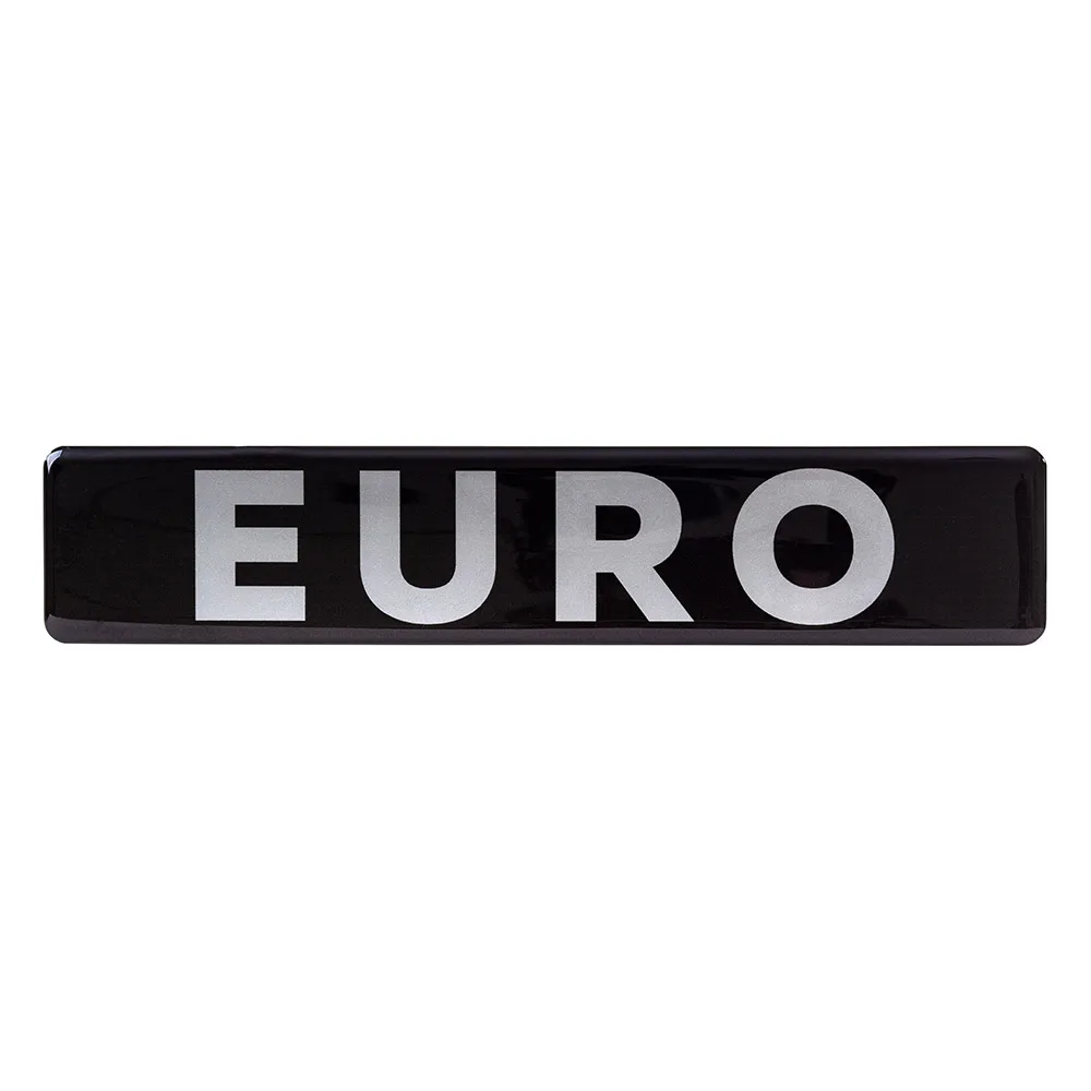 Объемная наклейка VT EURO (200х40мм, черная)