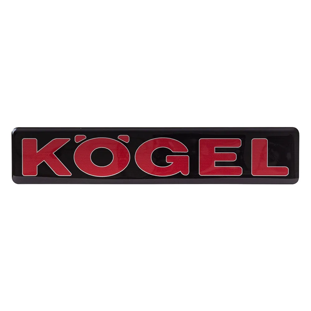 Объемная наклейка VT KOGEL (200х40мм, черно-красная)