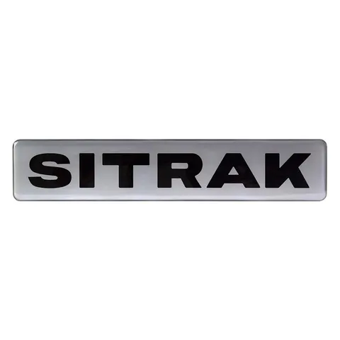 Объемная наклейка VT SITRAK (200х40мм, серая)