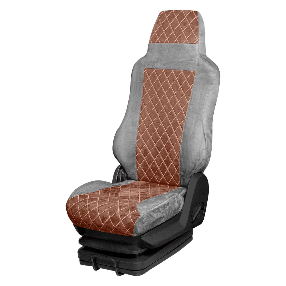 93 Чехлы Стандарт VOLVO FH/FM/FL 12 2002-2013г. (2 ремня) 2 выс.сид. с рычагами откидывания спинки
